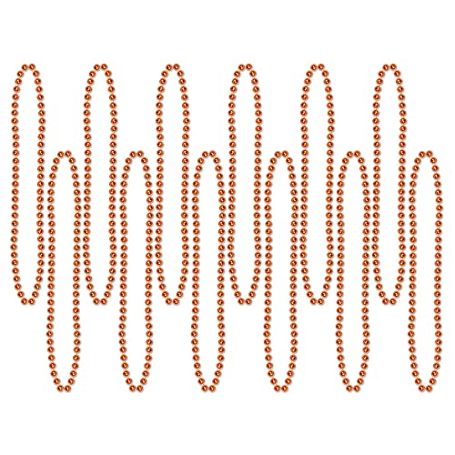 ORANGE Party Beads - Small Round Beistle Town Creek Trading Post - Free Shipping $50.00