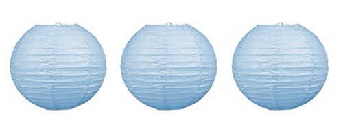 Beistle 3 Piece 9.5" Paper Lanterns, Light Blue Beistle Town Creek Trading Post - Free Shipping $50.00