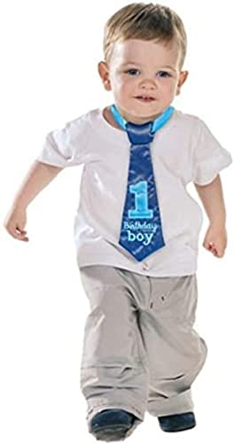 Baby Boy 1st Birthday Satin Blue Tie amscan Town Creek Trading Post - Free Shipping $50.00