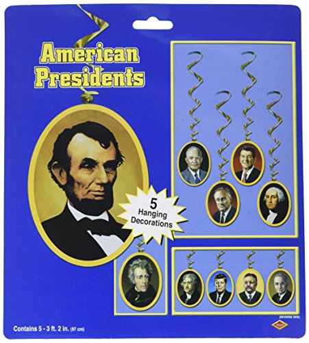 American President Whirls (5/Pkg) Beistle Town Creek Trading Post - Free Shipping $50.00