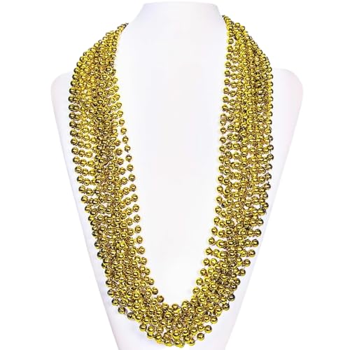 30" Gold Metallic Bead Necklaces - (50 Count) amscan Town Creek Trading Post - Free Shipping $50.00