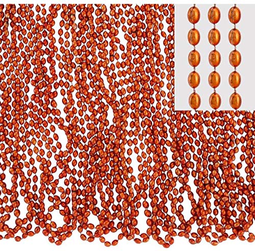 30" Orange Metallic Bead Necklaces - (50 Count) amscan Town Creek Trading Post - Free Shipping $50.00