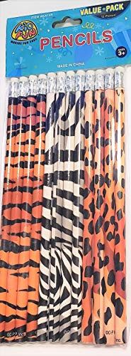 Animal Print Pencils - 12 ct US TOYS Town Creek Trading Post - Free Shipping $50.00