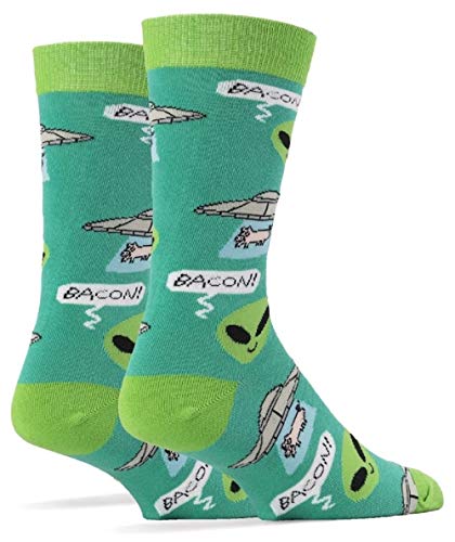 Bacon Abduction Crew Socks - MENS - (Size 6-12) By OOOH YEAH OOOH YEA Town Creek Trading Post - Free Shipping $50.00