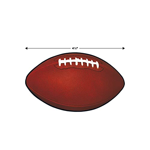 Beistle 10 Piece Miniature Paper Football Cut Outs Game Day Party Decorations, Brown/White/Black, 4" Beistle Town Creek Trading Post - Free Shipping $50.00