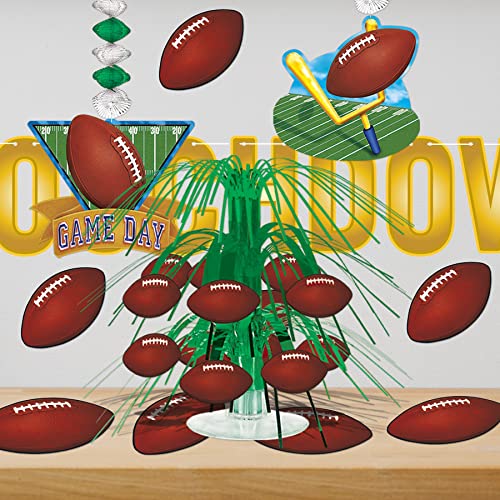 Beistle 10 Piece Miniature Paper Football Cut Outs Game Day Party Decorations, Brown/White/Black, 4" Beistle Town Creek Trading Post - Free Shipping $50.00