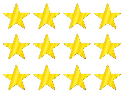 Beistle 12 Piece Gold Metallic Plastic Star Cut Outs For Weddings Birthday Parties Classroom Decorations Beistle Town Creek Trading Post - Free Shipping $50.00