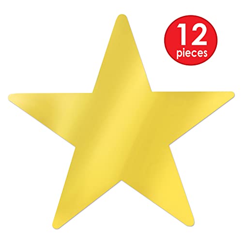 Beistle 12 Piece Gold Metallic Plastic Star Cut Outs For Weddings Birthday Parties Classroom Decorations Beistle Town Creek Trading Post - Free Shipping $50.00