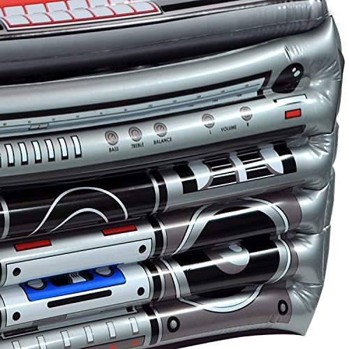 Beistle 16" x 24" Inflatable Boom Box Drink Beverage Cooler for Summer Beach 80's Theme Retro 1980's Party Decorations, Holds Approx. 48 12-Ounce Cans Beistle Town Creek Trading Post - Free Shipping $50.00