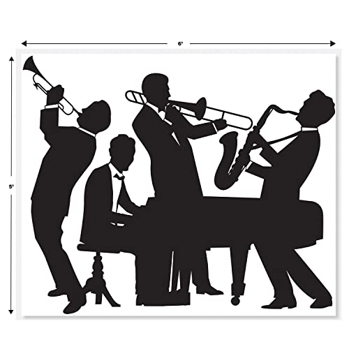 Beistle 20's Jazz Band Insta Mural Complete Wall Decoration Mardi Gras Music Party Supplies, 5' x 6', Black/White Beistle Town Creek Trading Post - Free Shipping $50.00