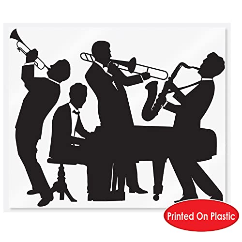 Beistle 20's Jazz Band Insta Mural Complete Wall Decoration Mardi Gras Music Party Supplies, 5' x 6', Black/White Beistle Town Creek Trading Post - Free Shipping $50.00