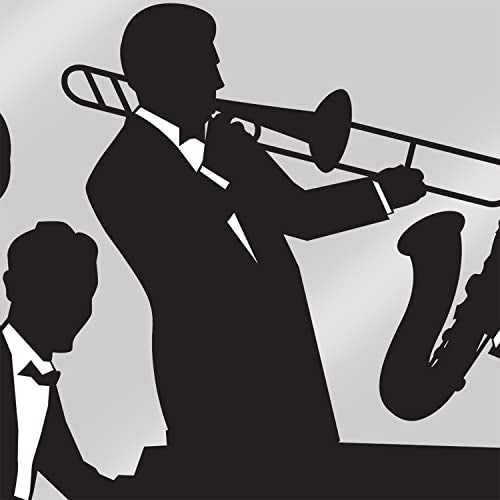 Beistle 20's Jazz Band Insta Mural Complete Wall Decoration Mardi Gras Music Party Supplies, 5' x 6', Black/White Beistle Town Creek Trading Post - Free Shipping $50.00