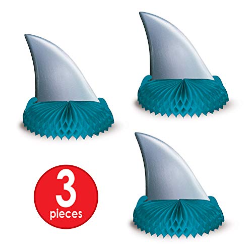 Beistle 3 Piece Shark Theme Party Supplies Birthday Decorations Table Centerpieces Beistle Town Creek Trading Post - Free Shipping $50.00