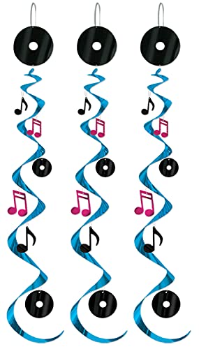 Beistle 3-Pack Rock and Roll Whirls, 30-Inch Beistle Town Creek Trading Post - Free Shipping $50.00