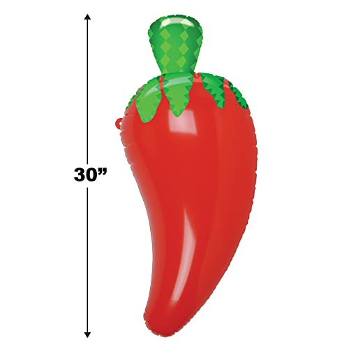 Beistle 30" Large Inflatable Chili Pepper Decoration-Blow Up Accessories For Mexican Theme Cinco De Mayo Fiesta Birthday Party Supplies, Red/Green Beistle Town Creek Trading Post - Free Shipping $50.00
