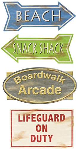 Beistle 4 Piece Nautical Beach Sign Cardstock Paper Cut Outs for Luau Themed Bash, Pool Party Decorations, 14", Multicolored Beistle Town Creek Trading Post - Free Shipping $50.00