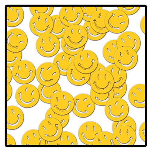 Beistle Fanci-Fetti Smile Faces Party Supplies, 1 oz, Yellow Beistle Town Creek Trading Post - Free Shipping $50.00