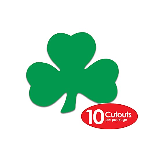 Beistle Green Shamrock Cutouts 10 Piece St Patrick's Day Decorations, Wall Silhouettes Beistle Town Creek Trading Post - Free Shipping $50.00