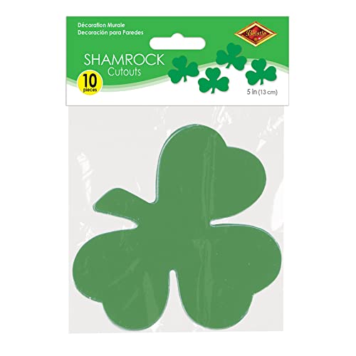 Beistle Green Shamrock Cutouts 10 Piece St Patrick's Day Decorations, Wall Silhouettes Beistle Town Creek Trading Post - Free Shipping $50.00