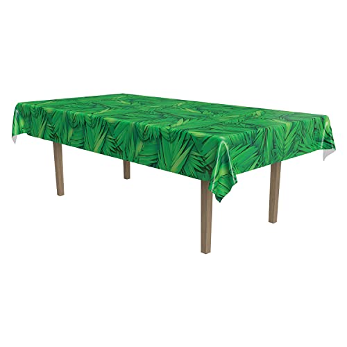 Beistle Palm Leaf Table Cover (54 in. X 108 in.) Beistle Town Creek Trading Post - Free Shipping $50.00