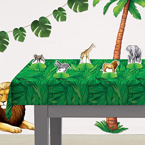 Beistle Palm Leaf Table Cover (54 in. X 108 in.) Beistle Town Creek Trading Post - Free Shipping $50.00