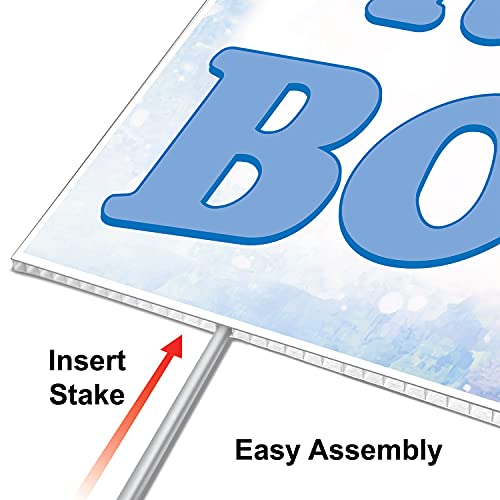 Beistle Plastic It's A Boy Yard Metal Stakes-Baby Shower Gender Reveal Party Decorations-Birth Announcement Outdoor Lawn Sign, 11�" x 15�", Light Blue/White Beistle Town Creek Trading Post - Free Shipping $50.00