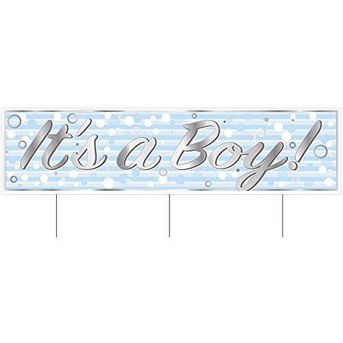 Beistle Plastic Jumbo It's A Boy! Baby Shower Yard Sign With Stakes Outdoor Lawn Decorations Beistle Town Creek Trading Post - Free Shipping $50.00