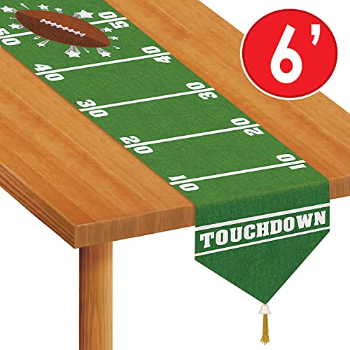 Beistle Printed Game Day Table Runner, 11"x6', Green, White Beistle Town Creek Trading Post - Free Shipping $50.00