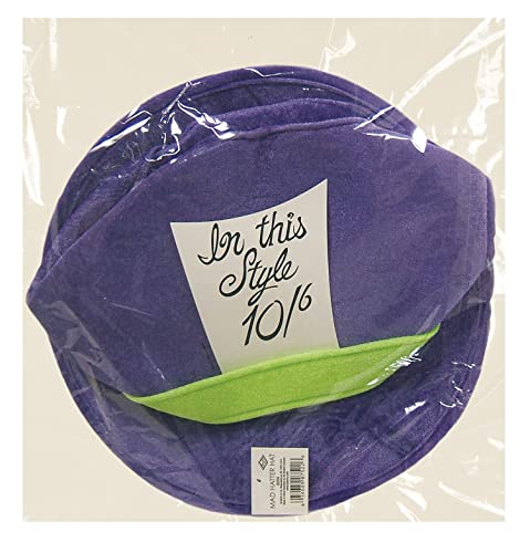 Beistle Soft Plush Fabric Mad Hatter Costume Accessories Unisex Hat Headwear, Purple/Green Beistle Town Creek Trading Post - Free Shipping $50.00