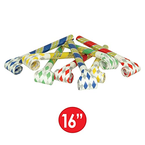 Beistle Super-Tube Noiseless Blowouts, 16-Inch, Assorted Color Beistle Town Creek Trading Post - Free Shipping $50.00