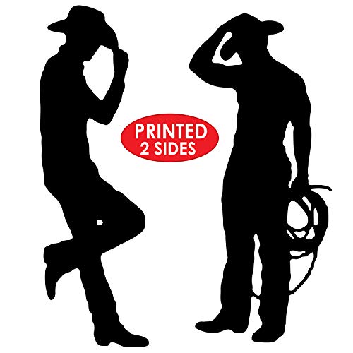 Beistle Western Cowboy Paper Silhouettes Decor-2pc, 35 and 37 inches, Black Beistle Town Creek Trading Post - Free Shipping $50.00
