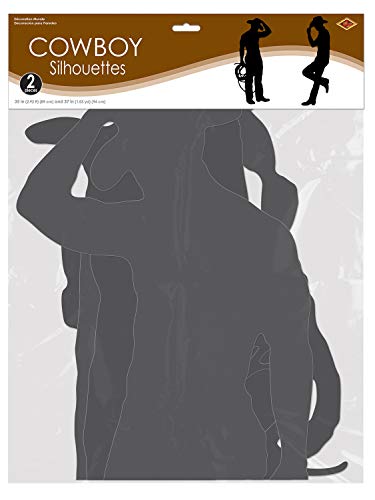 Beistle Western Cowboy Paper Silhouettes Decor-2pc, 35 and 37 inches, Black Beistle Town Creek Trading Post - Free Shipping $50.00