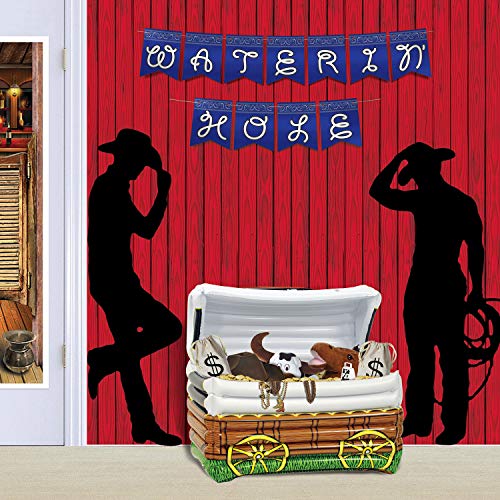Beistle Western Cowboy Paper Silhouettes Decor-2pc, 35 and 37 inches, Black Beistle Town Creek Trading Post - Free Shipping $50.00