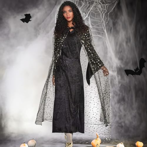 Black Celestial Hooded Cape - Adult Standard Size amscan Town Creek Trading Post - Free Shipping $50.00