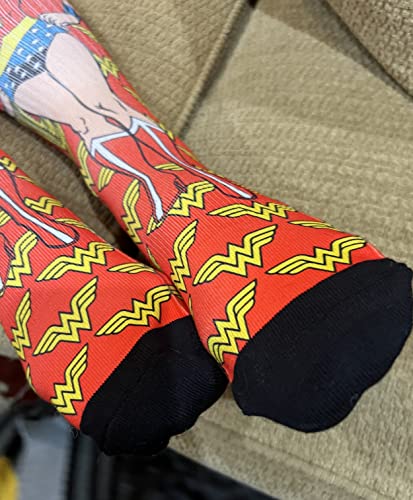 Classic Wonder Woman Crew Socks - SHOE SIZE (8-13 Men) (5-10 women) Spoontiques Town Creek Trading Post - Free Shipping $50.00