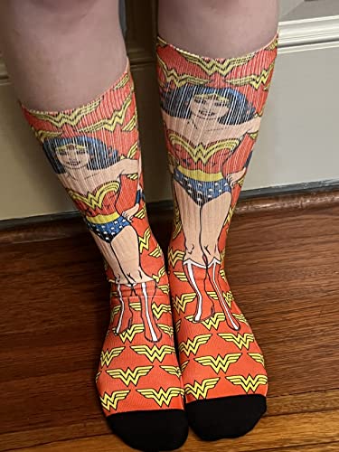 Classic Wonder Woman Crew Socks - SHOE SIZE (8-13 Men) (5-10 women) Spoontiques Town Creek Trading Post - Free Shipping $50.00