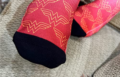 Classic Wonder Woman LOGO Crew Socks - SHOE SIZE (8-13 Men) (5-10 women) Spoontiques Town Creek Trading Post - Free Shipping $50.00