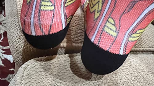 Classic Wonder Woman LOGO Crew Socks - SHOE SIZE (8-13 Men) (5-10 women) Spoontiques Town Creek Trading Post - Free Shipping $50.00