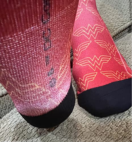 Classic Wonder Woman LOGO Crew Socks - SHOE SIZE (8-13 Men) (5-10 women) Spoontiques Town Creek Trading Post - Free Shipping $50.00