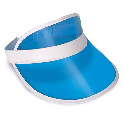 Clear Blue Plastic Dealer's Design Visor Beistle Town Creek Trading Post - Free Shipping $50.00