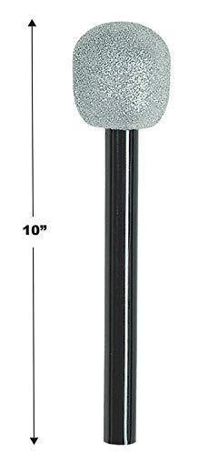Glittered Microphone (silver & black) Party Accessory (1 count) (1/Pkg) Beistle Town Creek Trading Post - Free Shipping $50.00