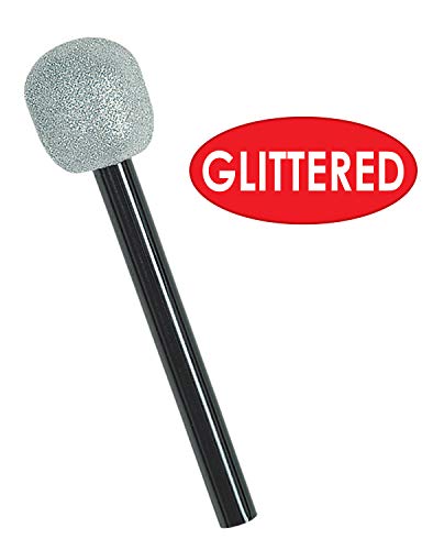 Glittered Microphone (silver & black) Party Accessory (1 count) (1/Pkg) Beistle Town Creek Trading Post - Free Shipping $50.00