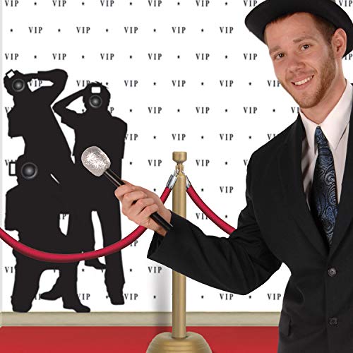 Glittered Microphone (silver & black) Party Accessory (1 count) (1/Pkg) Beistle Town Creek Trading Post - Free Shipping $50.00