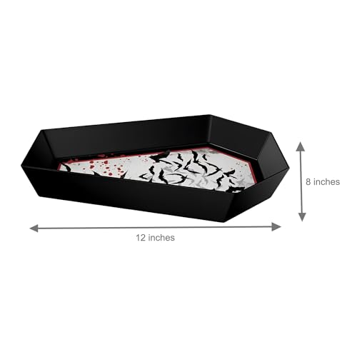 12.8" x 8" Dark Manor Coffin Shaped Melamine Bowl Halloween Serving Dish amscan Town Creek Trading Post - Free Shipping $50.00