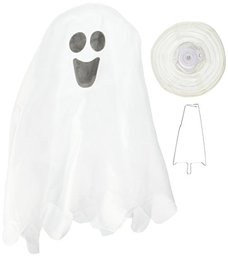 Halloween Light-Up Ghost Fabric Hanging Decoration 18" x 6" | 1 Pc amscan Town Creek Trading Post - Free Shipping $50.00