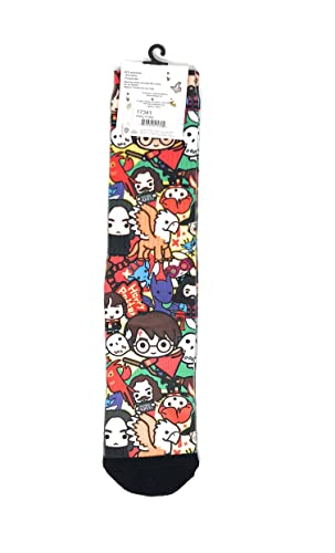 Harry Pottter Cartoon Collage Crew Socks - SHOE SIZE (8-13 Men) (5-10 women) Spoontiques Town Creek Trading Post - Free Shipping $50.00