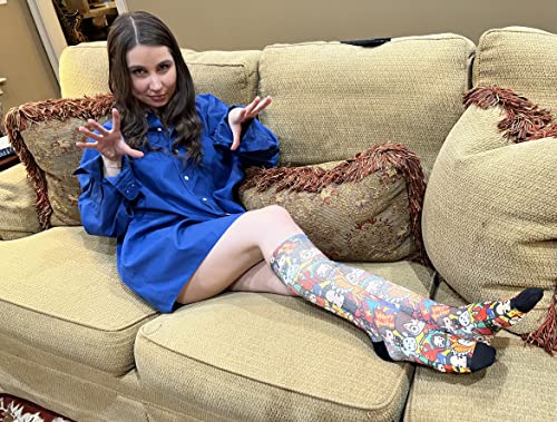 Harry Pottter Cartoon Collage Crew Socks - SHOE SIZE (8-13 Men) (5-10 women) Spoontiques Town Creek Trading Post - Free Shipping $50.00