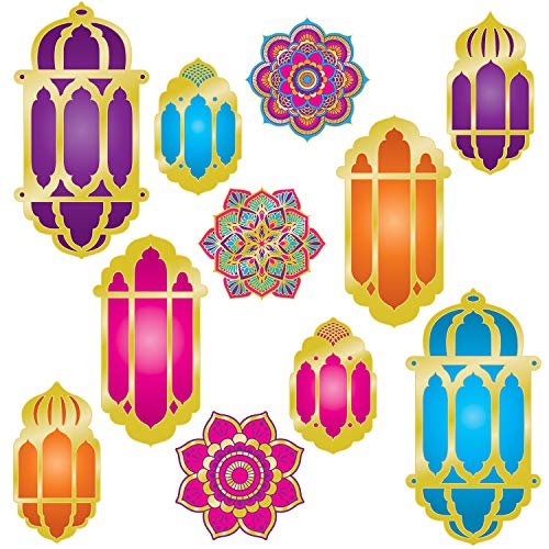 Lantern and Mandala Foil Cutouts - 11 Pcs Beistle Town Creek Trading Post - Free Shipping $50.00