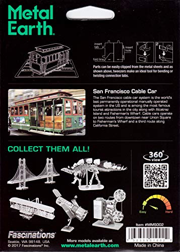 San Francisco Cable Car by Fascinations Metal Earth Fascinations Town Creek Trading Post - Free Shipping $50.00