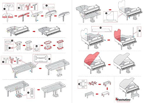 Grand Piano by Fascinations Metal Earth Fascinations Town Creek Trading Post - Free Shipping $50.00